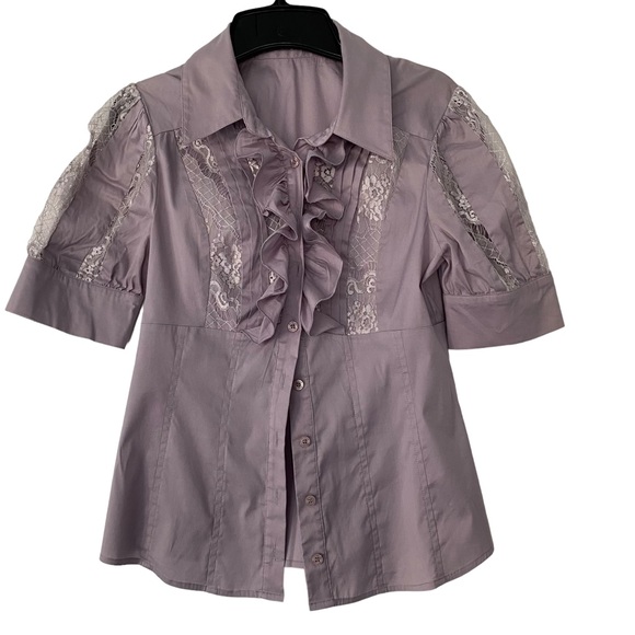 Marciano Lilac Blouse with Ruffles Detail- Size S - Picture 1 of 6
